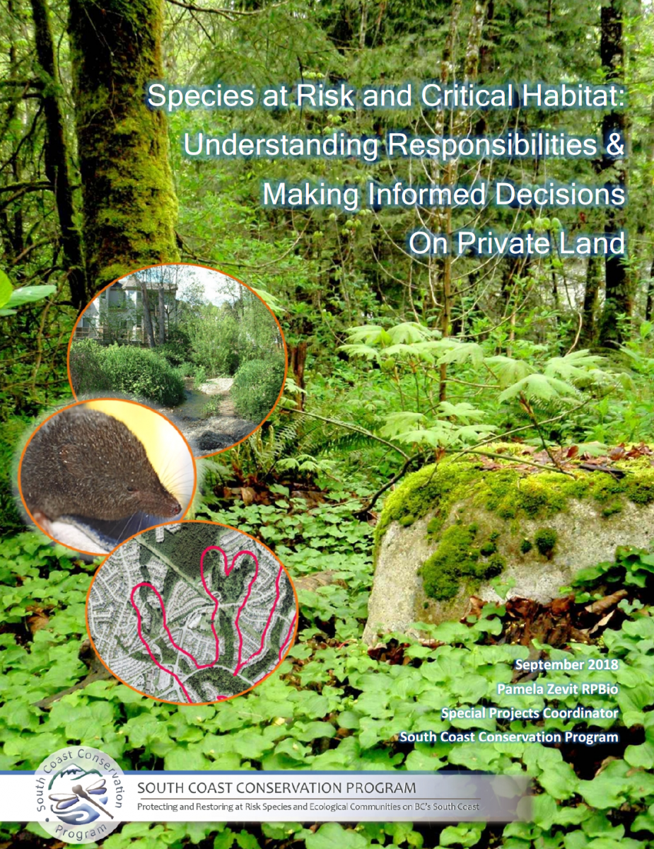 SAR and Critical Habitat: Understanding Responsibilities & Making Informed Decisions On Private Land